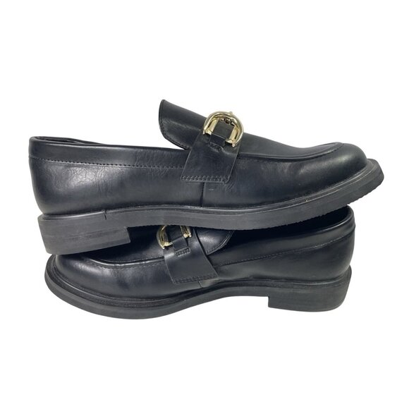 American Eagle Loafers Womens 8.5 Black SlipOn Shoe Horse Bit Old Money Academia - Picture 4 of 8